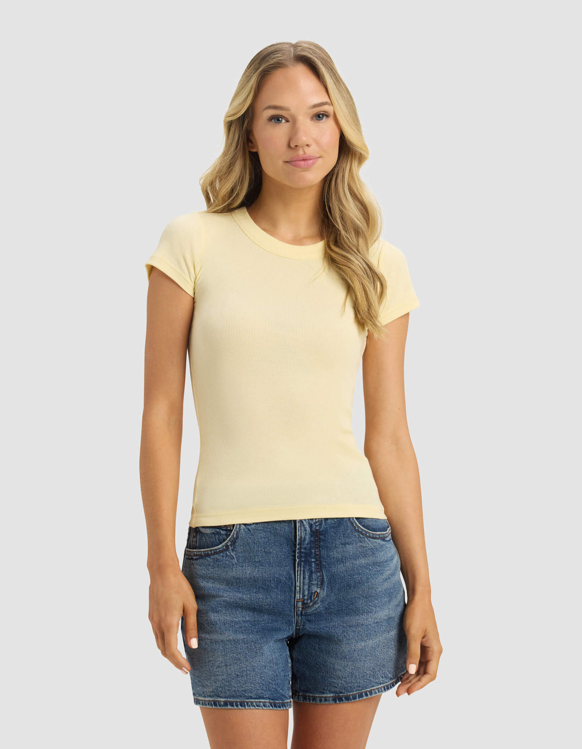 Women's Fine Ribbed Tee - Last Chance