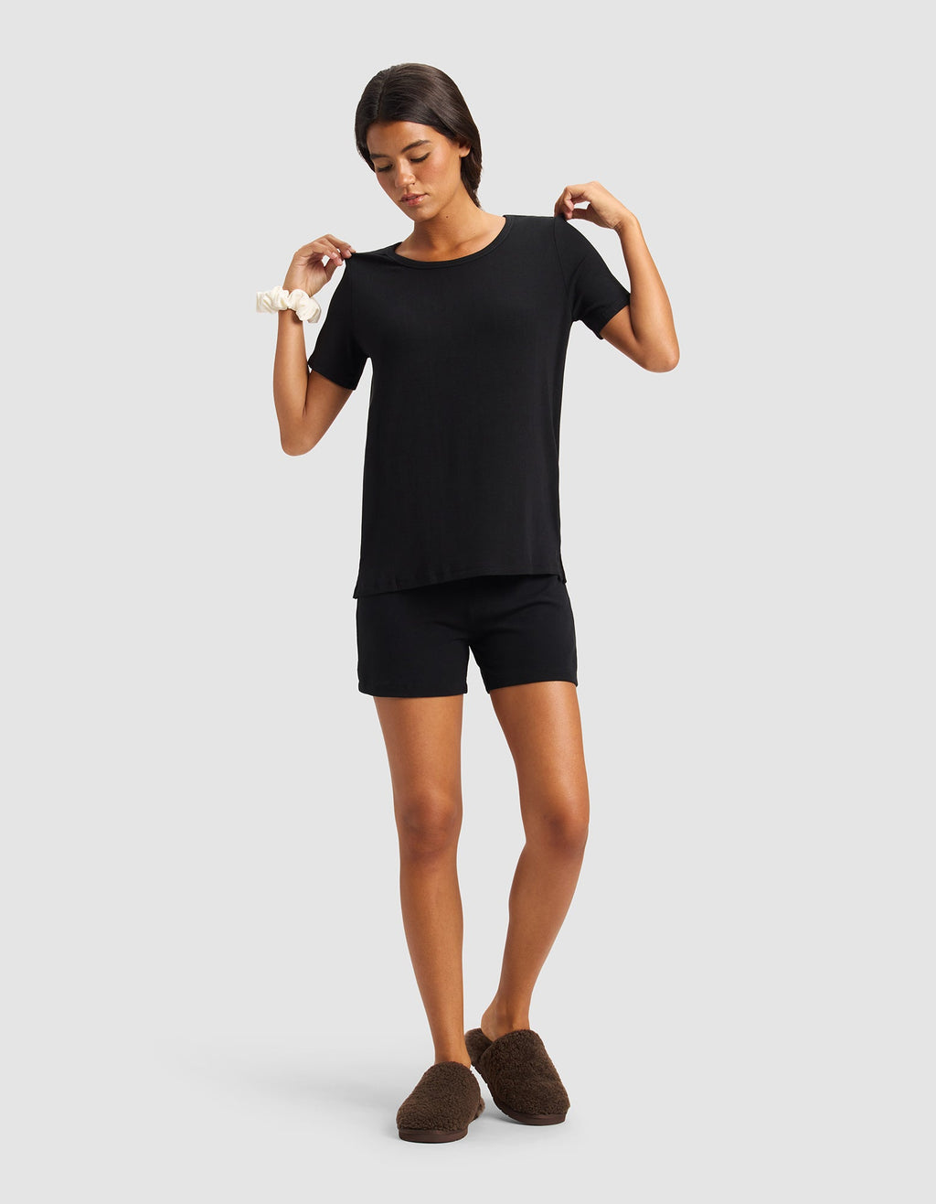Women’s Bamboo Rib-Knit Short Sleeve Lounge Top - Last Chance
