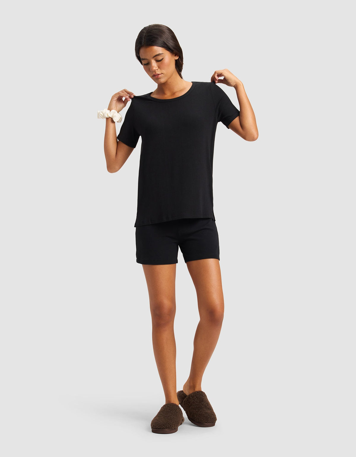 Women’s Bamboo Rib-Knit Short Sleeve Lounge Top - Last Chance