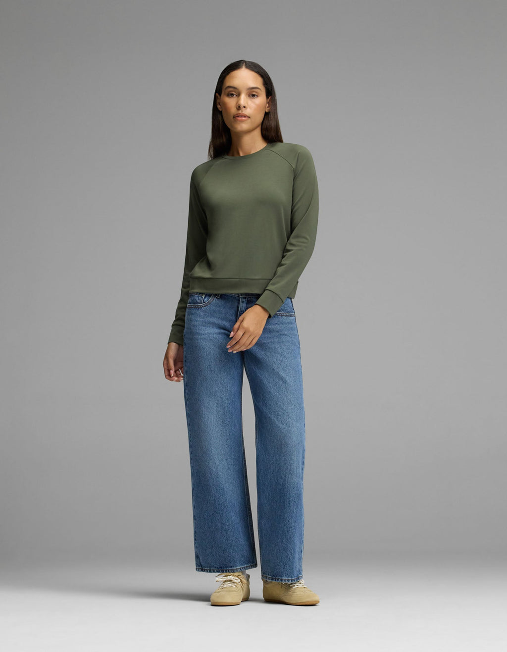 Women's Brushed Bamboo Pullover Crew