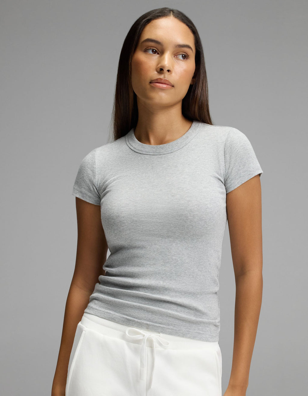 Women's Fine Ribbed Tee - Last Chance