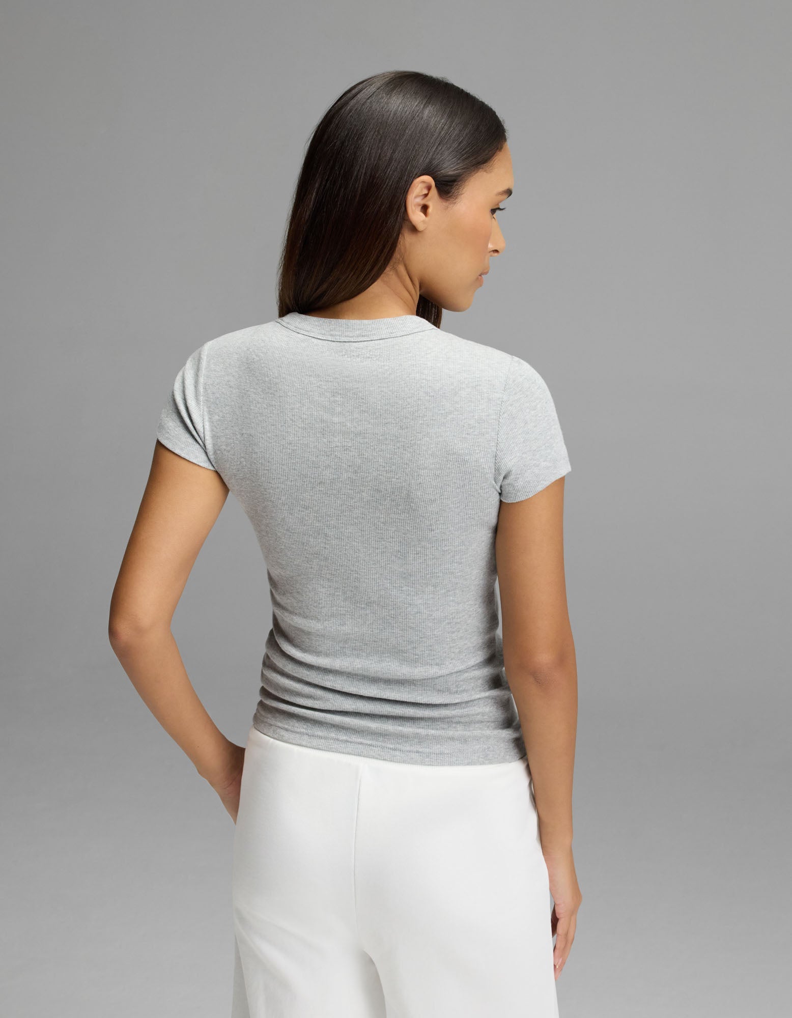 Women's Fine Ribbed Tee - Last Chance